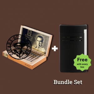 BASULTO Oscar & ST Dupont Black Lighter Set Box of 25