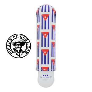 Elie Bleu Cigar Case - Cuban Flag - 1 Box