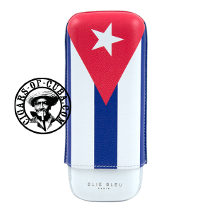 Elie Bleu Cigar Case - Cuban Flag - 2 Box