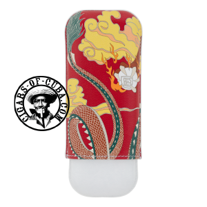 Elie Bleu Cigar Case - Dragon - 2 Box