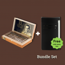 BASULTO Oscar & ST Dupont Black Lighter Set Box of 25