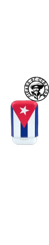 Elie Bleu Cigar Case - Cuban Flag - 3